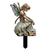 Fairy Tale Butterfly Flower Fairy Acrylic Flower Pot Stand Courtyard Garden Decoration Ground Plug