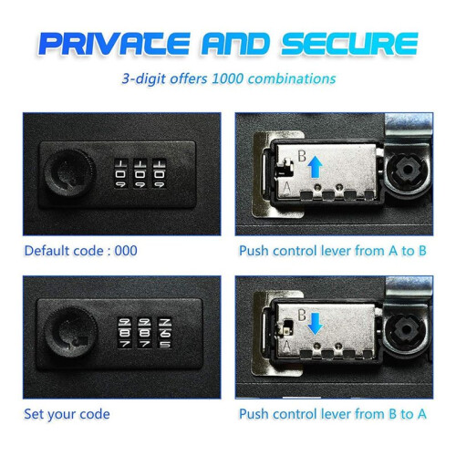 Combination Key Cabinet 20 Key Hooks Key Box Wall Mounted Locking Key Organizer Key Cabinet Security Lock Box Key Lock
