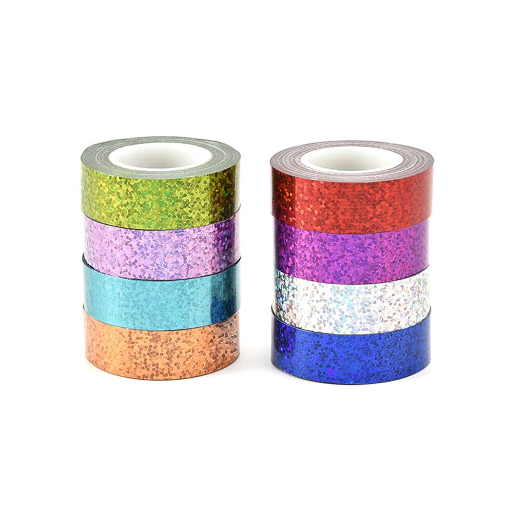 8Pcs Masking Tape Rainbow Arts Home Office Decor Strong Viscosity 8 Colors Vibrant Easy Tear No Tape 6031146265880