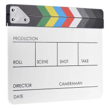 Film Clapper Board Delicate Texture Colorful Director Video Scene Clapperboard Acrylic Dry Erase Movie Film Clapper