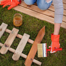 4 Stuks Schuurhekverfkwasten, Dek- en Houtblokverfkwast 4,7 Inch/120 mm voor Alle Soorten Schilderklussen