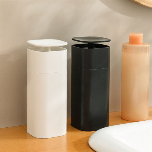 Kitchen Sink Countertop Detergent Distributor Bathroom Pressing Hand Storage Container Soap Container Black + White 1
