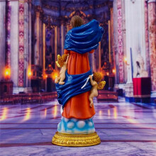 Statua Della Beata Madre Statua In Resina Dipinta A Colori Della Signora Delle Grazie Decorazione per Altare Scultura Della Beata Vergine Maria Madre