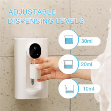 Automatic Mouthwash Dispenser for Bathroom 18 Oz Wall Mounted Mouth Wash Dispenser with 2 Reusable Cups White