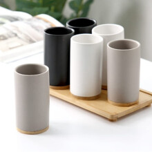 400 Ml Keramik ZahnbüRsten Becher, Badezimmer ZahnbüRsten Becher für ZahnbüRste und Zahnpasta, Matter Kreativer Wasser Becher -C