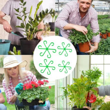 200PCS Plant Stem Holder Climbing Plant Stem Holders Hooks Garden Support Clips for Alocasia Monstera Red
