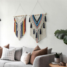Colorful Tassels Hand-Woven Tapestries Nordic Style Room Wall Hangings Bohemian Homestay Decorative Wall Hangings B