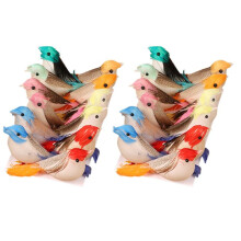 -Simulationsvogel, Künstliche Farbe, DIY-Bastelarbeiten, Heim, Feengarten, Dekoration, Ornamente, Geschenk A