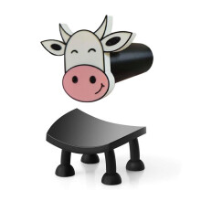 Suporte para Rolo de Papel Higiênico de Vaca Leiteira, Prateleira Armazenamento Papel de Seda de Vaca Leiteira Impressa em 3D, Suporte de Papel