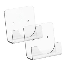 2 Piece Acrylic Bath Shower Curtain Pole Holder for the Wall Curtain Rod Retainer Square Shower Rod Mount Holder,B
