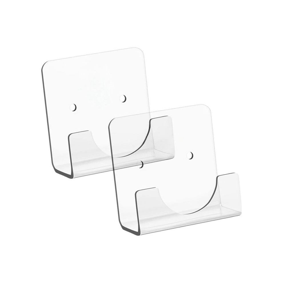 Semoic 2 Piece Acrylic Bath Shower Curtain Pole Holder For The Wall Curtain Rod Retainer Square Shower Rod Mount Holder,B