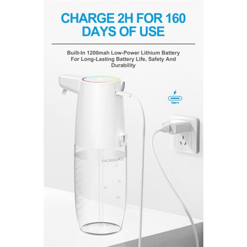 600ml Automatic Soap Dispenser Infrared Sensor Type-C Charging Touchless  Liquid Soap Dispenser Gel 1
