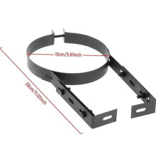 Chimney Pipe Holder Bracket 15CM Stainless Steel Adjustable Wall Support Hanging Fixing Clip Stove Pipe Hanger Accessory