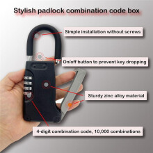 Portable Key Storage, Metal Key Safe Box with , Resettable Realtor'S Lockbox Combination Lock Box for Home, Realtors