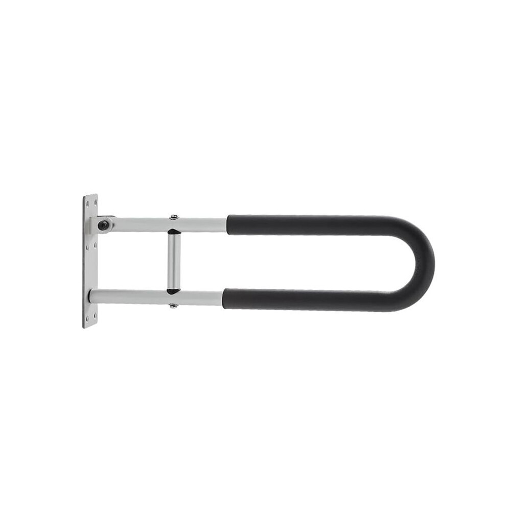Toilet Safety Rail,U Shaped Handicap Grab Bar,Foldable Senior Safety Pole,Flip  Toilet Grab Bars with Anti Slip Handle