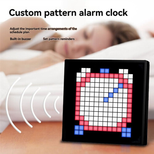 LED 32x32 Pixel Display Nightlight  APP Control Programmable Screen DIY Text Animation Photo Frame Night Light Gift 2