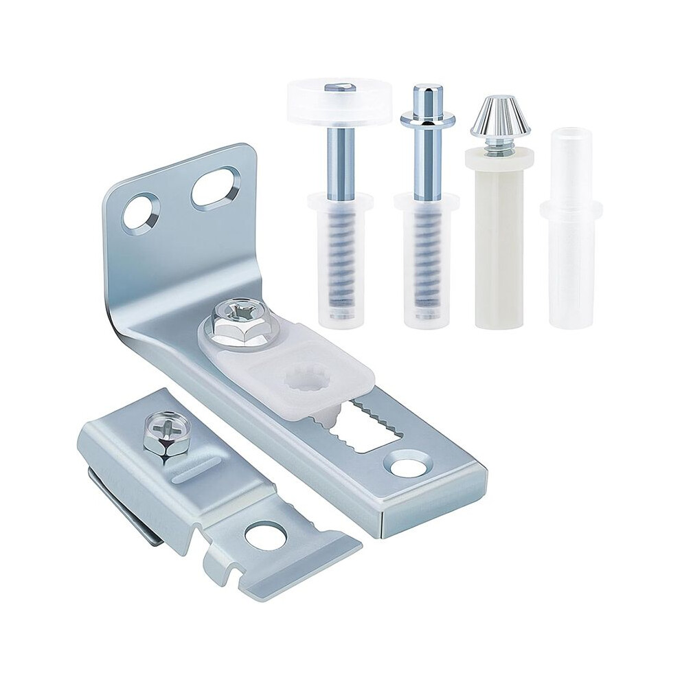 1 Set Bifold Door Hardware Repair Kit - Includes Top and Bottom Brackets, Pivots, and Guide Wheel for Sliding Closet