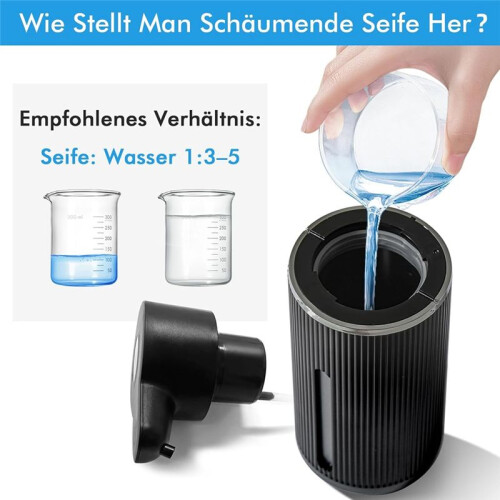 Automatic Soap Dispenser Electric Soap Dispenser Automatic Wall Mounting with USB, Rechargeable for Bathroom, Kitchen B 1