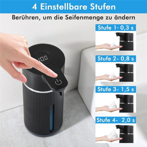 Automatic Soap Dispenser Electric Soap Dispenser Automatic Wall Mounting with USB, Rechargeable for Bathroom, Kitchen B 2