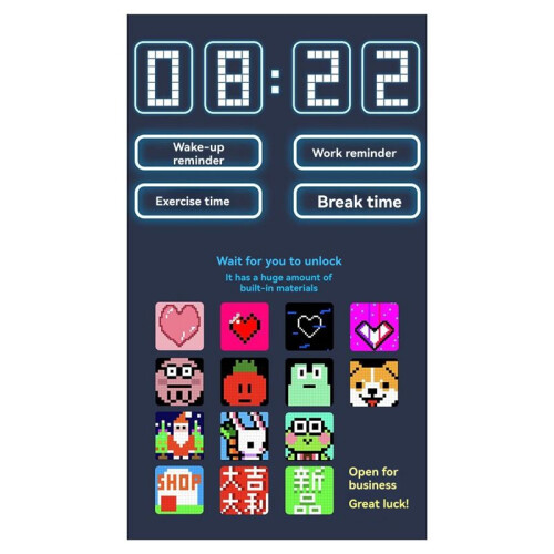 LED 16x16 Pixel Display Nightlight  APP Control Programmable Screen DIY Text Animation Photo Frame Night Light Gift