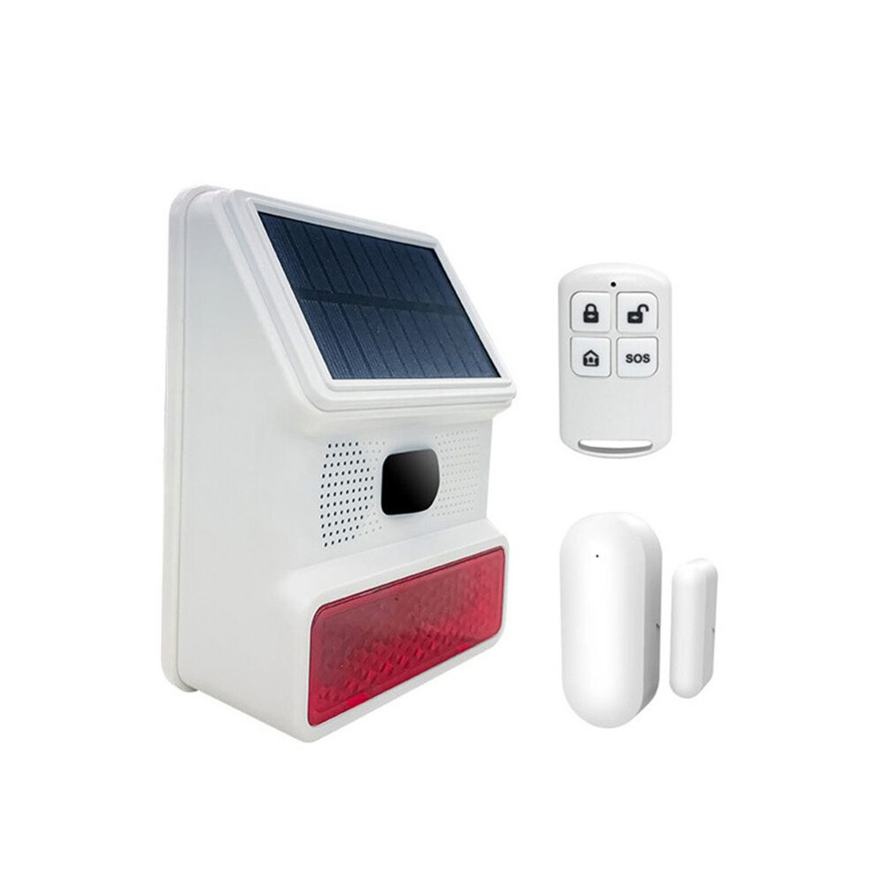 433Mhz Wireless Solar Siren Sound Light Alarm Outdoor Alarm Horn With Remote For Pgst Gsm Home Security Alarm System 6032318679948