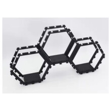 3 Soportes Hexagonales para Exhibición de Juguetes, Nuevos, con Empalme de Panal, para Almacenamiento de Juguetes, Color Azul.