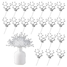 20PCS Acrylic Crystal Flower Branches - Glitter Floral Acrylic Picks Arrangement for Wedding, Christmas, Thanksgiving