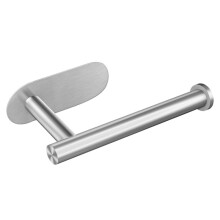 Toilet Paper Holder, Stainless Steel & No Drilling Toilet Paper Holder, Waterproof Self Adhesive Toilet Paper Silver