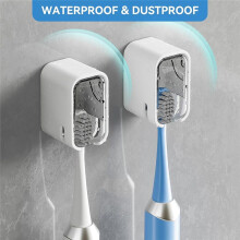 Tandenborstelhouders voor de Badkamer met Één Sleufontwerp Tandenborstelhouder met Één Dispenser voor Gezinsreizen, Grijs