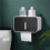 No Drill Wall-Mounted Toilet Holder, Waterproof Bathroom Tissue Organizer for Bath/Toilet,Space-Saving Rustproof Design 6