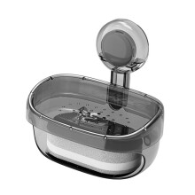 Suction Cup Soap Holder Bathroom Soap Dish with Drain Water Wall Mounted Movable Soap Box Bathroom Accessories C