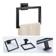 Towel Ring - Thicken Stainless Steel Towel Holder, Towel Racks for Bathroom, Square Modern Design Hand Towel Holder B