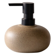 Stone-Textured Vintage Ceramic Dispenser,Press Bottle for Hand Soap, Shampoo, Conditioner for Bathroom and Kitchen