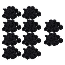 200 Pcs Black Rose Artificial Silk Flower Party Wedding House Office Garden Decor DIY