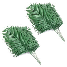 24Pcs Artificial Leaves Plants Faux Fronds Tropical Large Leaves Greenery Plant for Leaves Hawaiian Party