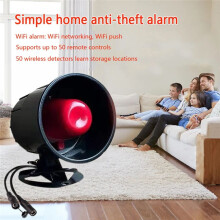 433Mhz Wireless Alarm Siren System for Home Security Burglar Alarm with Door Sensor Long Range Easy Installation EU Plug