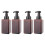 4 Pack Foaming Soap Dispenser 15Oz Refillable Foam Liquid Hand Soap Empty Plastic Pump Bottle Container - Brown 450Ml 1