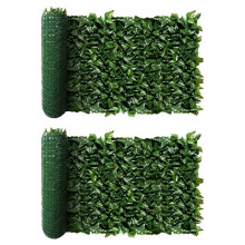2X Fence Wall Decoration Artificial Green Leaves Can Stretch Privacy Fence Screen Plant Leaves,Suitable for Home,Garden