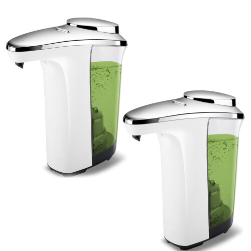 2X Automatic Soap Dispenser Compact Sensor Pump Adjustable Soap Dispensing Volume Control Battery Operated 17Oz/500Ml 1