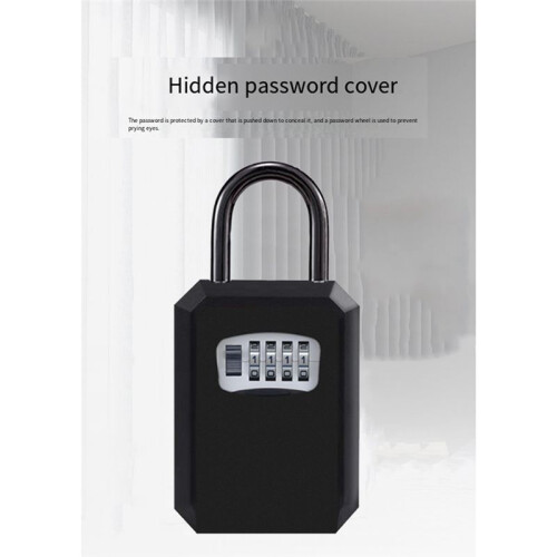 4Digit Code Box Wall-Mounted Password Key Box No-Drilling Required Decorative Home Use Construction Site Entrance Lock A 2