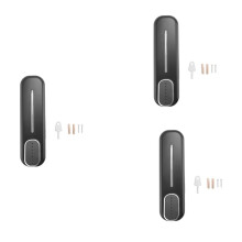 3X Distributeur de Savon Mural, 350 Ml de Shampooing Liquide pour Les Mains Distributeur de Gel Douche Noir