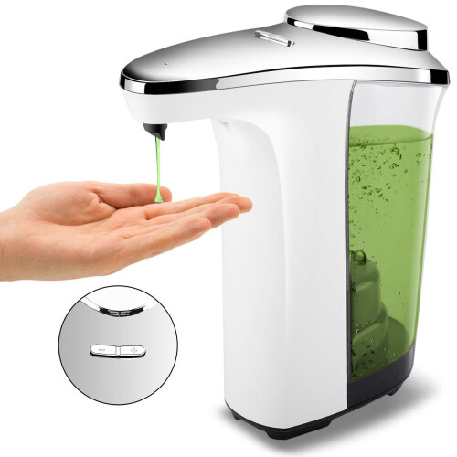 2X Automatic Soap Dispenser Compact Sensor Pump Adjustable Soap Dispensing Volume Control Battery Operated 17Oz/500Ml 2