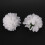60 Pcs Carnations  Artificial Flower Silk Spherical Heads Wedding Decor White 5
