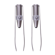 2X Edelstahl Wimpern Augenbrauen Pinzette + LED Licht