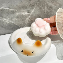 Cartoon Siamese Cat Soap Box Household Drain Box Soap Box Ceramic Lotion Bottle Toothbrush Holder Soap Holder Bathroom