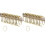 24 Pack Wide Shower Curtain Rings Hooks Set,Decorative Chrome Finish,Easy Glide Rollers,Rings for Shower Rods,Gold 1