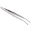 3X 5.9" Long Silver Tone Bent Curved Tip Tweezers Forceps Plier Hand Tool 2