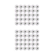 60 Pcs Carnations Artificial Flower Silk Spherical Heads Wedding Decor White