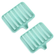 2X Sponge Holder Storage Rack Drain Soap Box Vassoio Soapbox 1 Pz Doccia Sapone Vassoio Strumento Portasapone Verde
