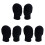 Polystyrene Black Foam Men Model Mannequin  Dummy Stand Shop Display Hat, 6 x BLACK 1